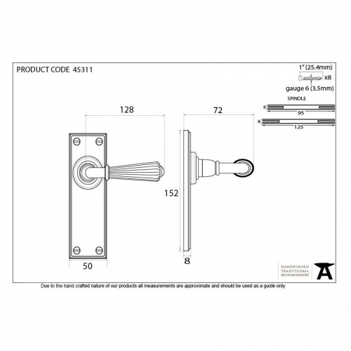 Aged Brass Hinton Lever Latch Set